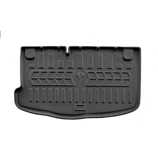 Rubber 3D trunk mat HYUNDAI i10 PA 2007-2013 (be orig. krepšio), juodas / 6009341 / higher edges