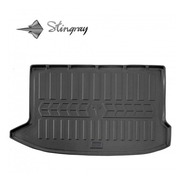 Rubber 3D trunk mat HYUNDAI Kona Electric from 2018 / 6009081 / higher edges