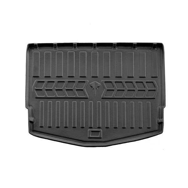 Rubber 3D trunk mat NISSAN Note II E12 2012-2020 (apatinis kilimėlis), juodas / 6014371 / higher edges