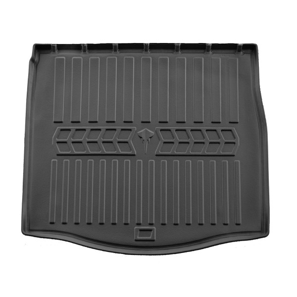 Rubber 3D trunk mat RENAULT Grand Scenic from 2016 (5 places/apatinis kilimėlis), juodas / 6018531 / higher edges