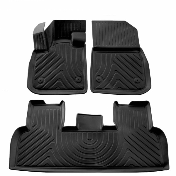 Rubber 3D mats FISKER Ocean from 2022 3 pc. / black / 5076013 / higher edges