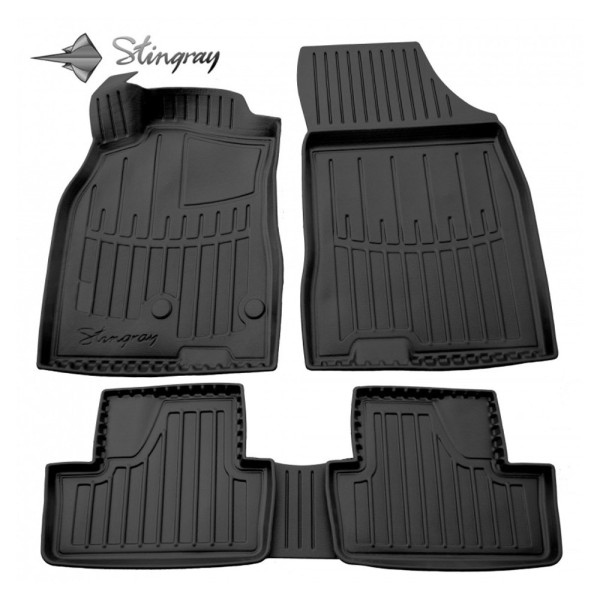 Rubber 3D mats RENAULT Megane III 2008-2015 hatchback, 5 pc. / black / 5018285 / higher edges