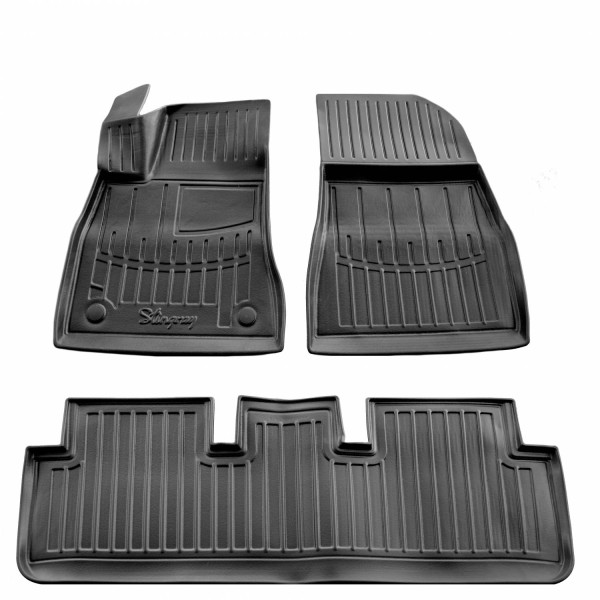 Rubber 3D mats TESLA Model 3 Highland from 2023 3 pc. / black / 5050123 / higher edges