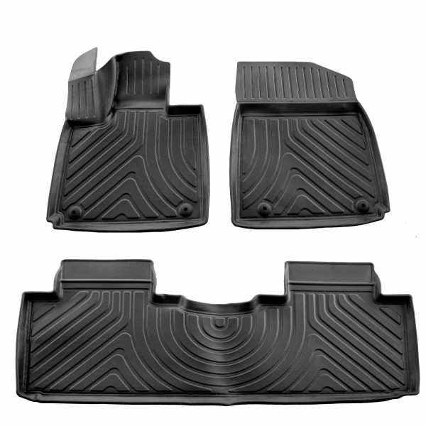 Rubber 3D mats XPENG G9 from 2023 3 pc. / black / 5078013 / higher edges