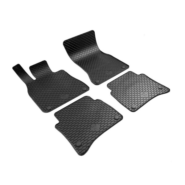 Rubber mats Mercedes (W223) S-Class (from 2020) / also Hybrid, 4 pcs/ 223044 / black