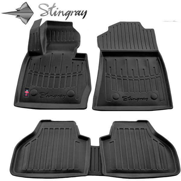 Rubber 3D mats BMW X3 F25 2010-2017, 5 pcs / black / 5027055 / higher edges