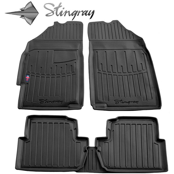 Rubber 3D mats CHEVROLET Spark M300 2009-2015, 5 pcs / black / 5045015 / higher edges