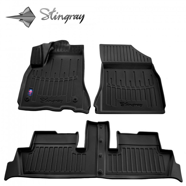 Rubber 3D mats CITROEN C4 Picasso 2006-2013, 4 pcs / black / 5003014 / higher edges