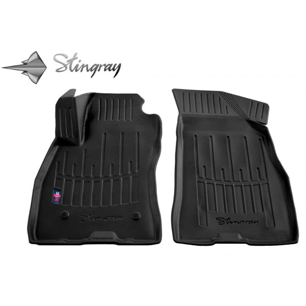 Rubber 3D mats FIAT Doblo from 2010 2 pcs (front) / black / 5006012 / higher edges