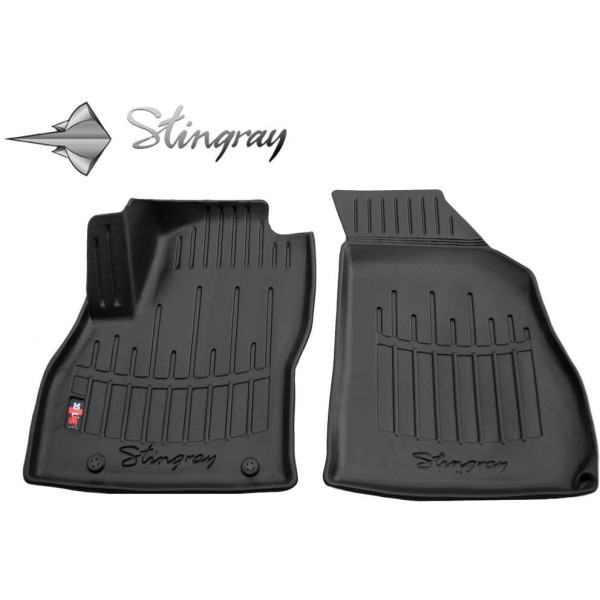 Rubber 3D mats FIAT Fiorino III 2008-2021, 2 pcs / black / 5006032 / higher edges