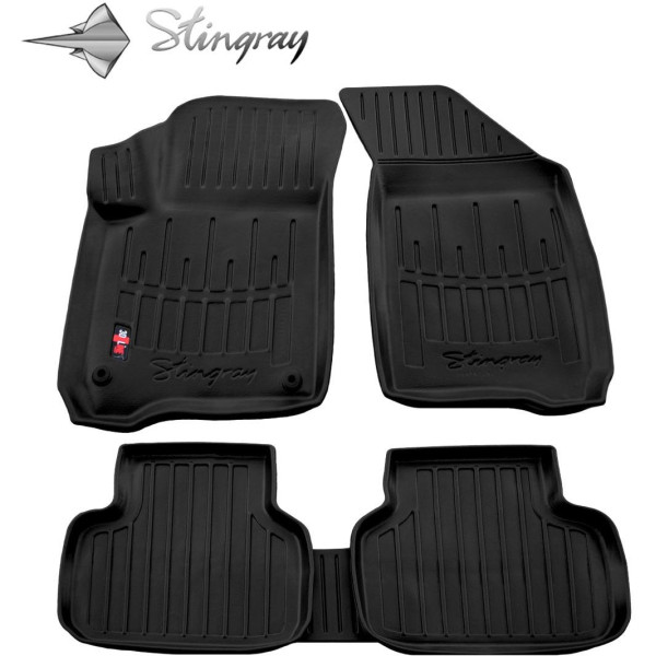 Rubber 3D mats FIAT Freemont 2011-2016, 5 pcs / black / 5006025 / higher edges