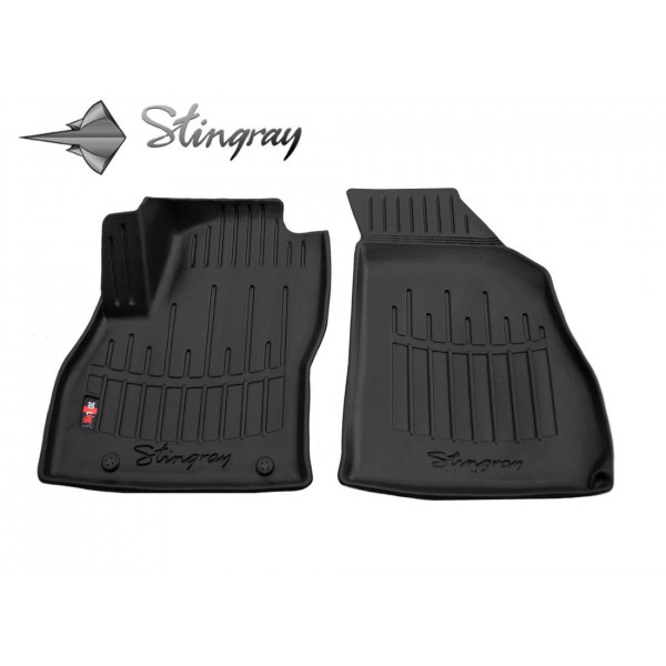 Rubber 3D mats FIAT Qubo 2008-2021, 2 pcs / black / 5006032 / higher edges