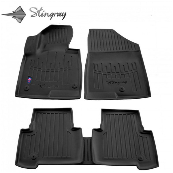 Rubber 3D mats HYUNDAI Santa Fe III DM 2012-2018, 5 pcs / black / 5009075 / higher edges