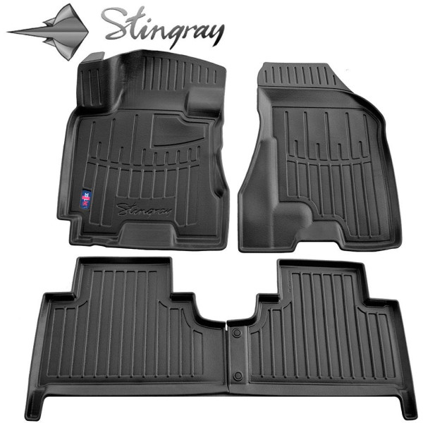 Rubber 3D mats HYUNDAI Tucson JM 2004-2012, 4 pcs / black / 5009174 / higher edges