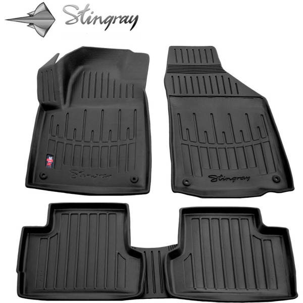 Rubber 3D mats JEEP Cherokee KL from 2013 5 pcs / black / 5046015 / higher edges