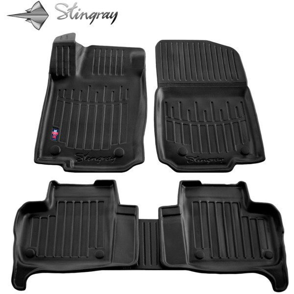 Rubber 3D mats MERCEDES BENZ W166 ML 2011-2015, 5 pcs / black / 5012015 / higher edges