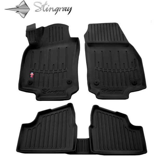 Rubber 3D mats OPEL Astra H hatchback/universal 2004-2009, 5 pcs / black / 5015025 / higher edges