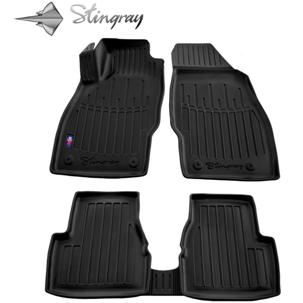 Rubber 3D mats OPEL Corsa D 2006-2014, 5 pcs / black / 5015055 / higher edges