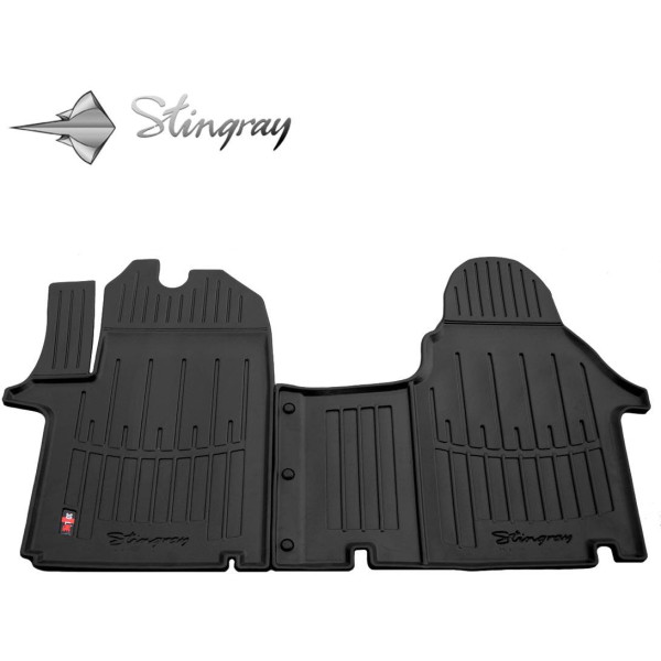 Rubber 3D mats OPEL Vivaro A 2001-2014 (1+2), 2 pcs / black / 5018152 / higher edges