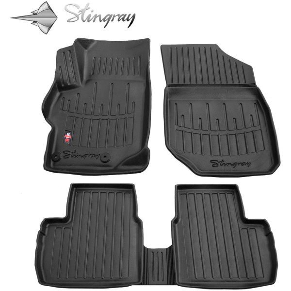 Rubber 3D mats PEUGEOT 301 from 2012 5 pcs / black / 5016025 / higher edges