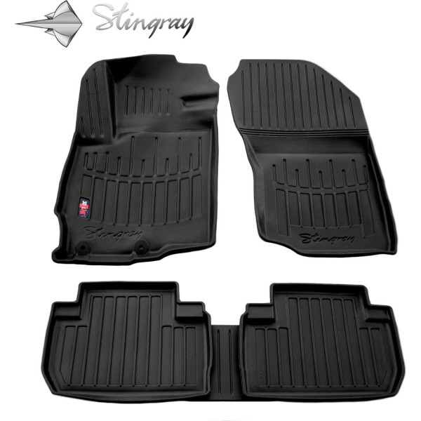 Rubber 3D mats PEUGEOT 4007 2007-2013, 5 pcs / black / 5013015 / higher edges