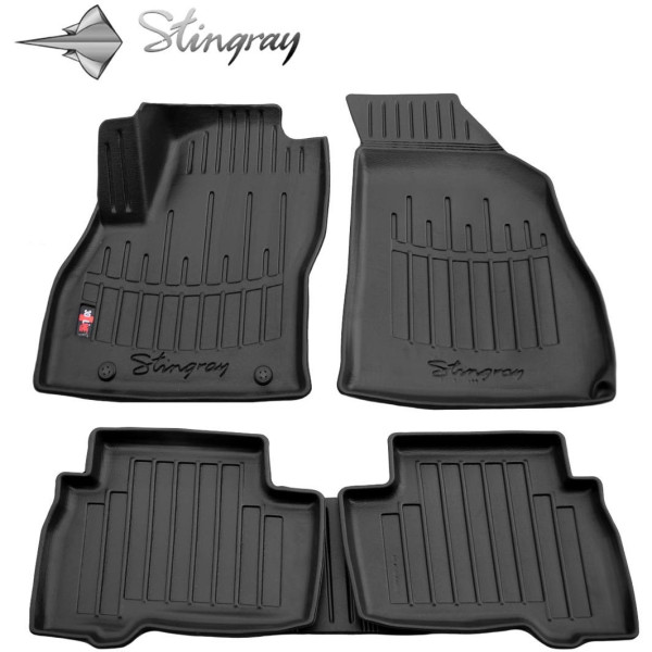 Rubber 3D mats PEUGEOT Bipper 2008-2017, 5 pcs / black / 5006035 / higher edges