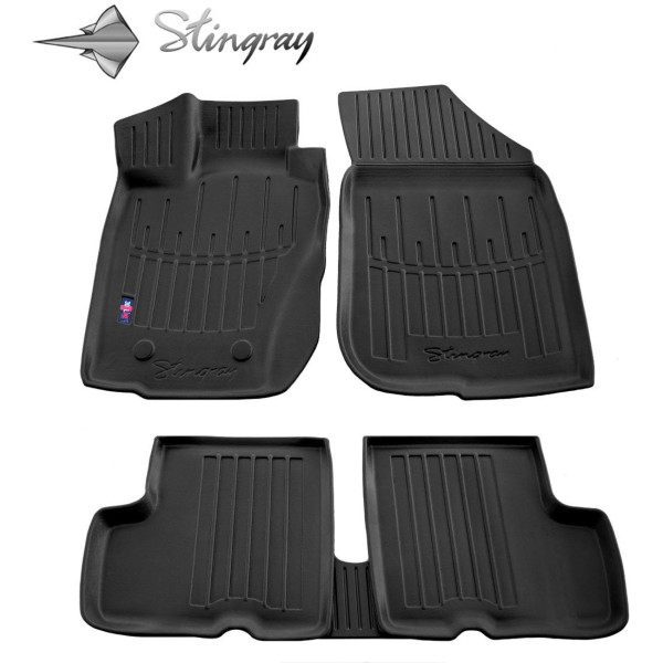 Rubber 3D mats DACIA Duster 2010-2015, 5 pcs / black / 5018235 / higher edges