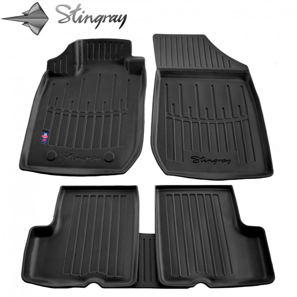 Rubber 3D mats DACIA Logan 2004–2012, 5 pcs / black / 5018175 / higher edges