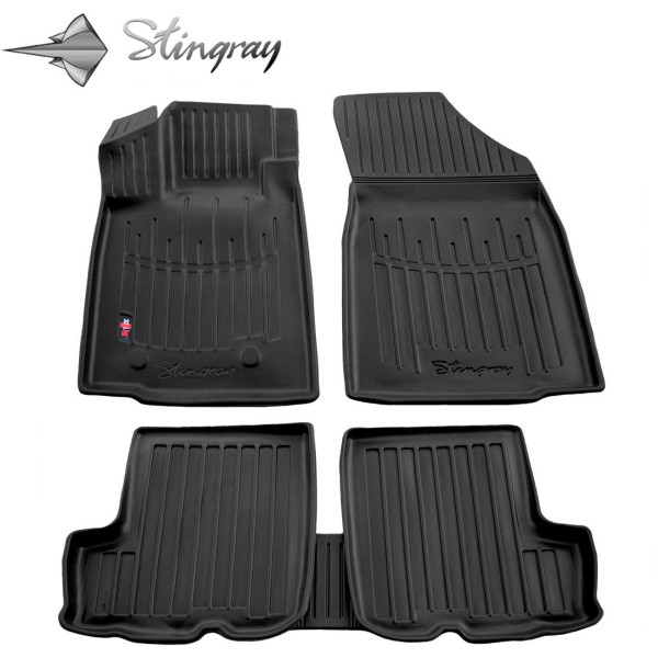 Rubber 3D mats DACIA Sandero I 2007-2012, 5 pcs / black / 5018075 / higher edges