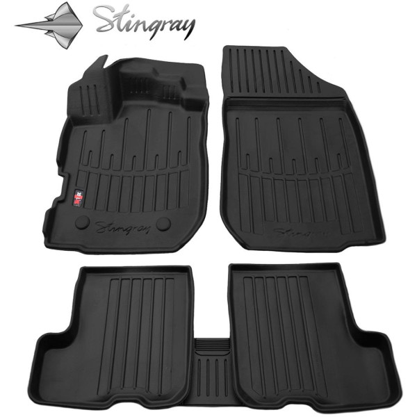 Rubber 3D mats DACIA Sandero II 2012-2020, 5 pcs / black / 5018085 / higher edges