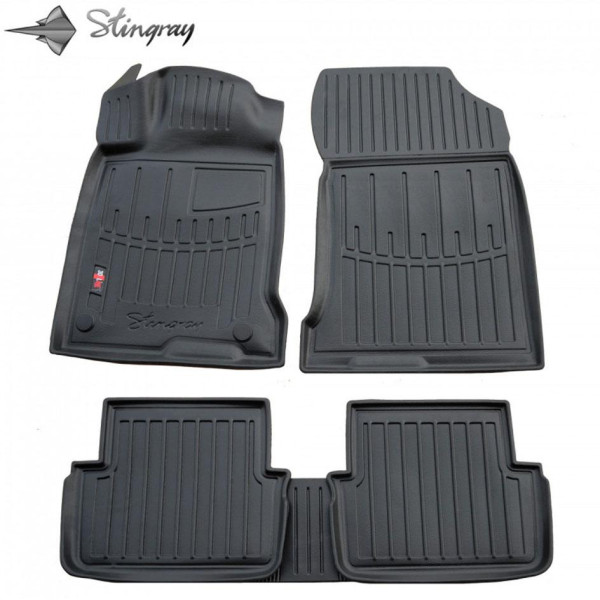 Rubber 3D mats RENAULT Laguna III 2007-2015, 5 pcs / black / 5018265 / higher edges