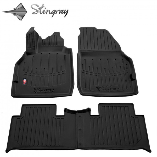 Rubber 3D mats RENAULT Scenic II 2003-2009, 4 pcs / black / 5018024 / higher edges