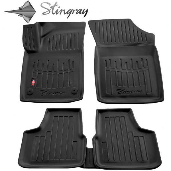 Rubber 3D mats SEAT MII from 2012 5 pcs / black / 5024175 / higher edges