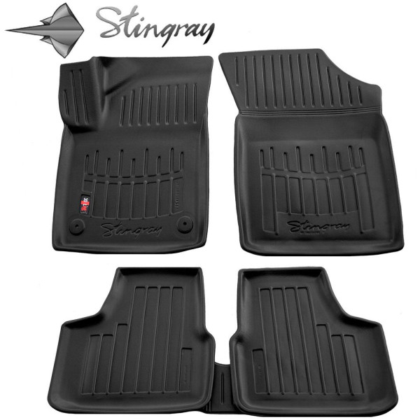 Rubber 3D mats SKODA Citigo from 2012 5 pcs / black / 5024175 / higher edges