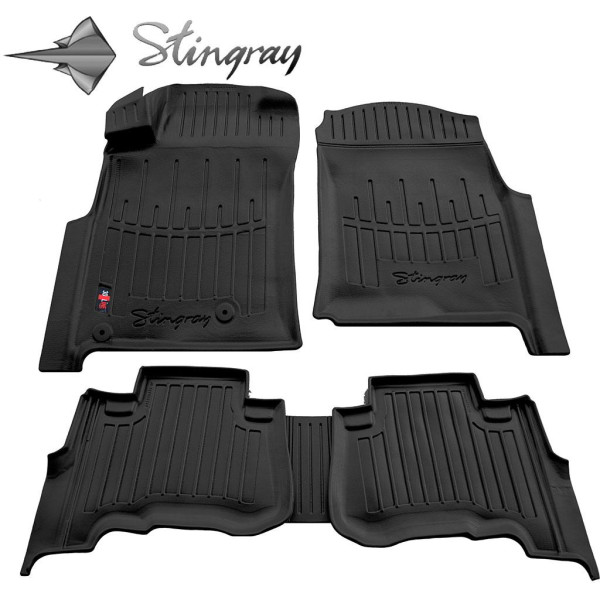 Rubber 3D mats TOYOTA Land Cruiser Prado J120 2002-2009, 5 pcs / black / 5022095 / higher edges