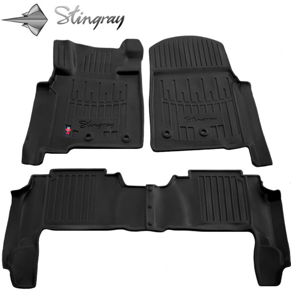 Rubber 3D mats TOYOTA Land Cruiser 200 2007-2021, 4 pcs / black / 5022044 / higher edges