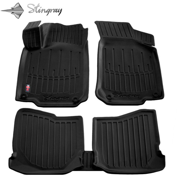 Rubber 3D mats VOLKSWAGEN Bora 1998-2005, 5 pcs / black / 5020015 / higher edges