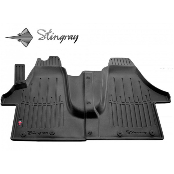 Rubber 3D mats VOLKSWAGEN T5 (1+1) 2003-2015, 2 pcs / black / 5024222 / higher edges