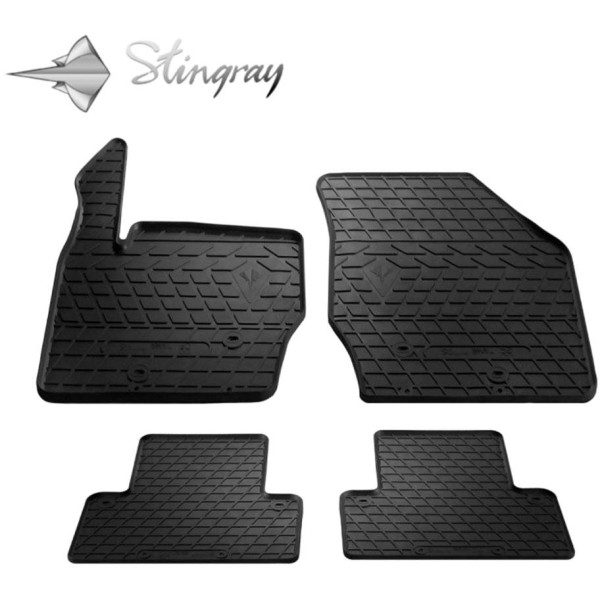 Rubber mats VOLVO XC90 2002-2014, 4 pcs / 1037024