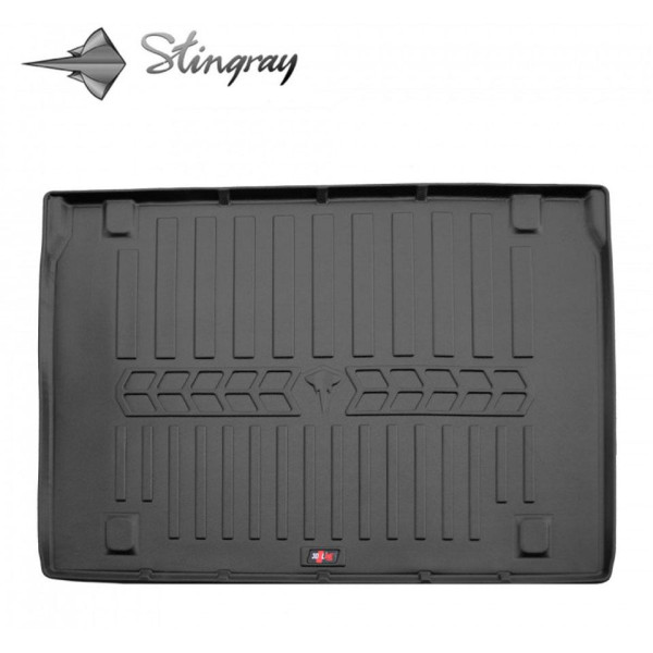 Rubber 3D trunk mat FIAT Doblo from 2010 (trumpa bazė) / 6006021 / higher edges