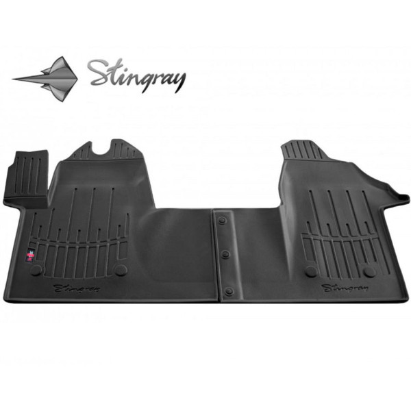 Rubber 3D mats NISSAN NV400 2010-2021, 2 pcs / black / 5018242 / higher edges