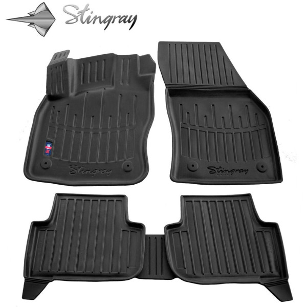 Rubber 3D mats VOLKSWAGEN Tiguan II from 2016 5 pcs / black / 5024115 / higher edges