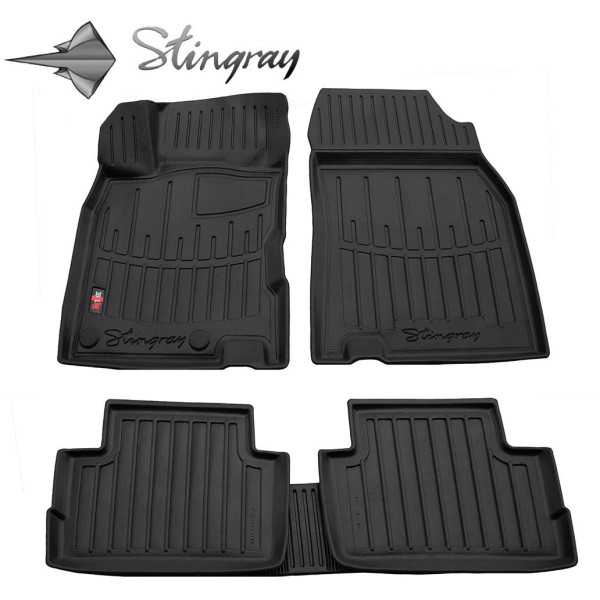 Rubber 3D mats RENAULT Kadjar from 2015 5 pcs / black / 5018255 / higher edges