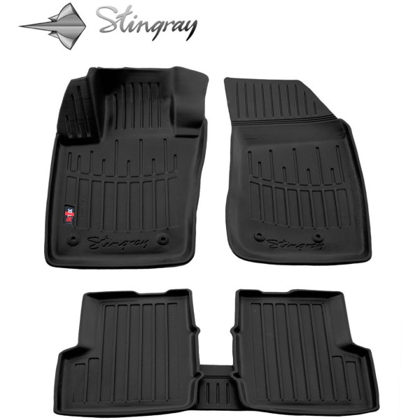 Rubber 3D mats FIAT 500X from 2014 5 pcs / black / 5046035 / higher edges