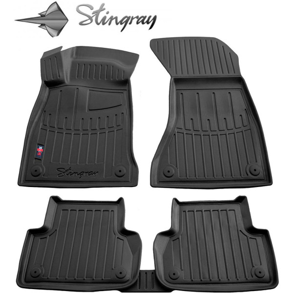 Rubber 3D mats AUDI A4 (B9) (from 2015), 5 pcs / black / 5030075 / higher edges