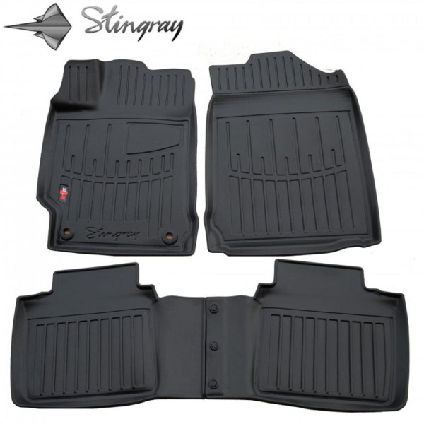 Rubber 3D mats TOYOTA Camry VX55 2014-2017, 4 pcs / black / 5022184 / higher edges