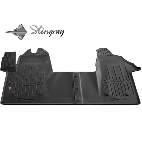 Rubber 3D mats OPEL Movano B 2010-2021, 2 pcs / black / 5018242 / higher edges