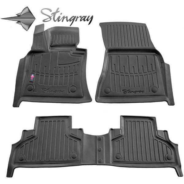 Rubber 3D mats BMW X6 (F16) (2014-2019), 4 pcs / black / 5027064 / higher edges