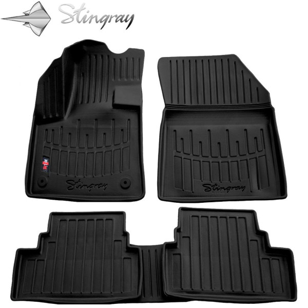 Rubber 3D mats PEUGEOT 3008 from 2016 5 pcs / black / 5016035 / higher edges