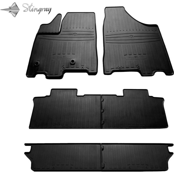Rubber mats TOYOTA Sienna III (7 places) from 2010 6 pcs (3 eilės) / 1022526